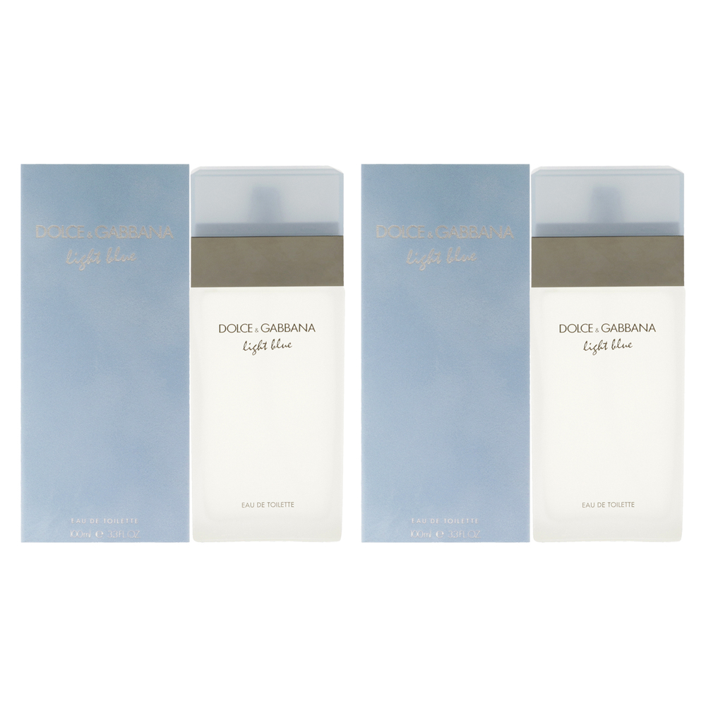 Light Blue by Dolce and Gabbana for Women - 3.3 oz EDT - Pack of 2
